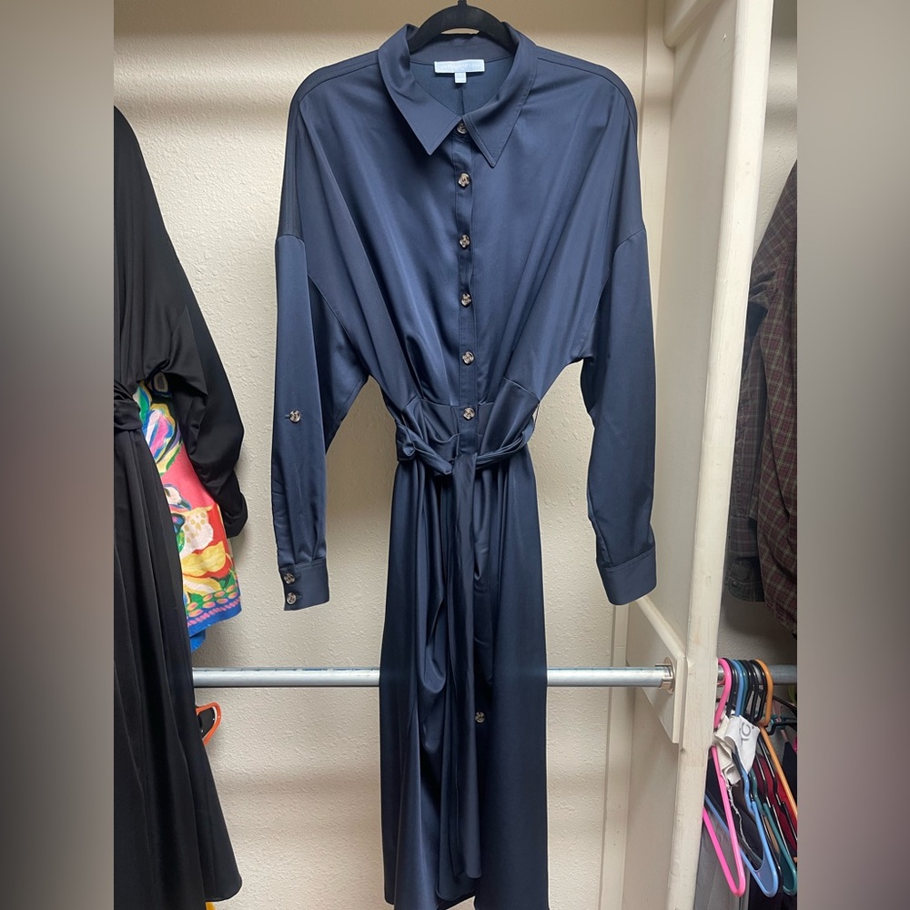 Antonio Melani, Roxanne Point Collar Long Sleeve Shirt Dress